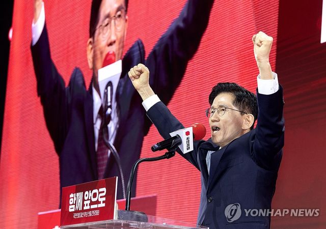 수락연설하는 김문수 후보