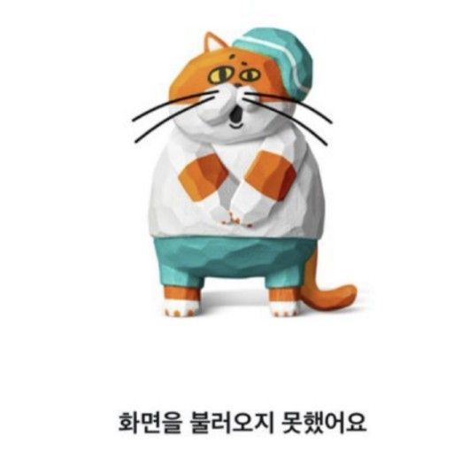 저녁시간대 오류가 발생한 배민앱 화면
