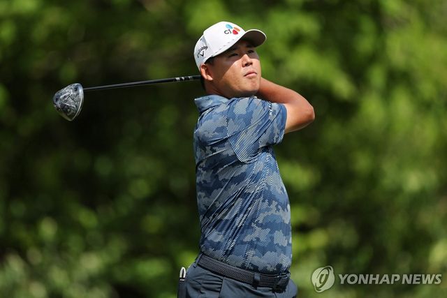 김시우의 1라운드 경기 모습