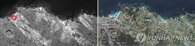 제주시 구좌읍 일대 항공사진 1967년(왼쪽)·2025년(오른쪽)