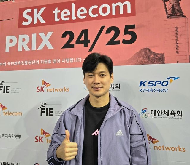 SKT 그랑프리 경기 마치고 인터뷰하는 구본길