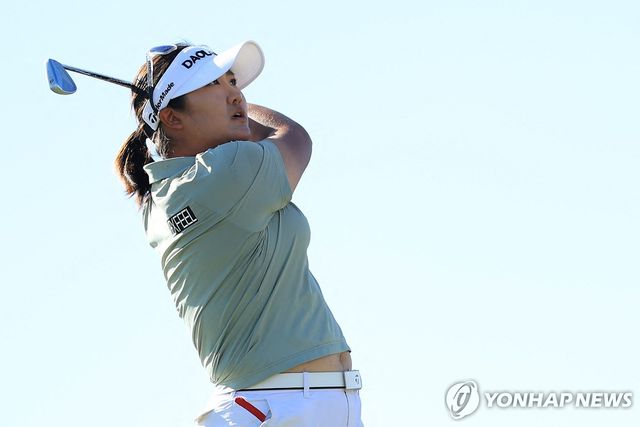 2라운드 때 유해란의 경기 모습