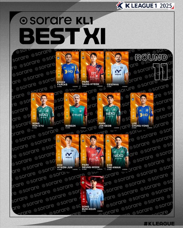 하나은행 K리그1 2025 11라운드 베스트 11