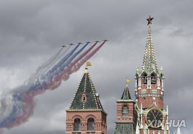 러시아 전승절 80주년 열병식 리허설
