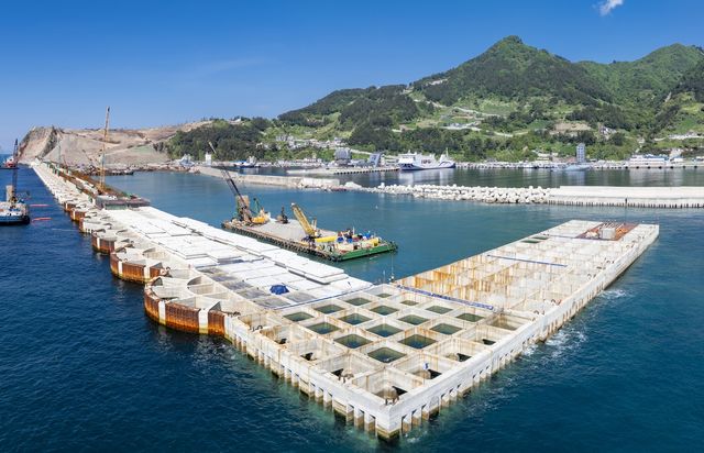 울릉공항 건설 현장