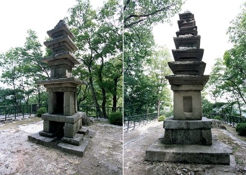 공주 청량사터 '남매탑' 