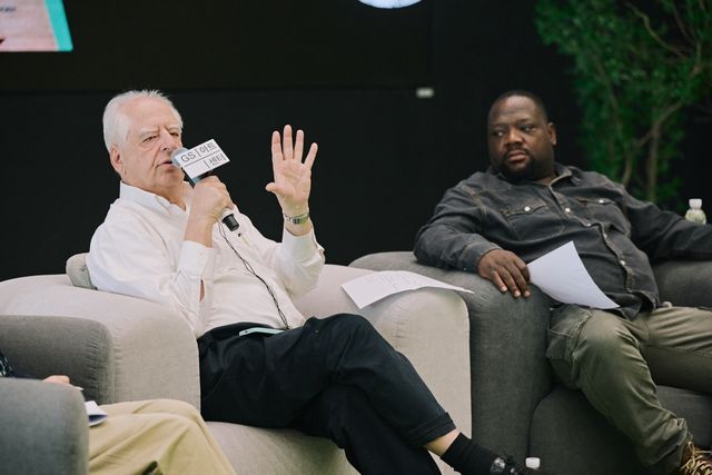 윌리엄 켄트리지(왼쪽)와 음악을 담당한 작곡가 은란라 말랑구[GS아트센터]