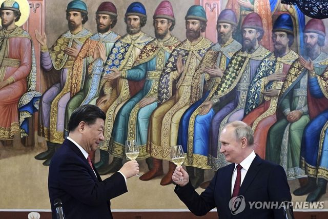 2023년 3월 크렘린궁에서 만난 시진핑과 푸틴 