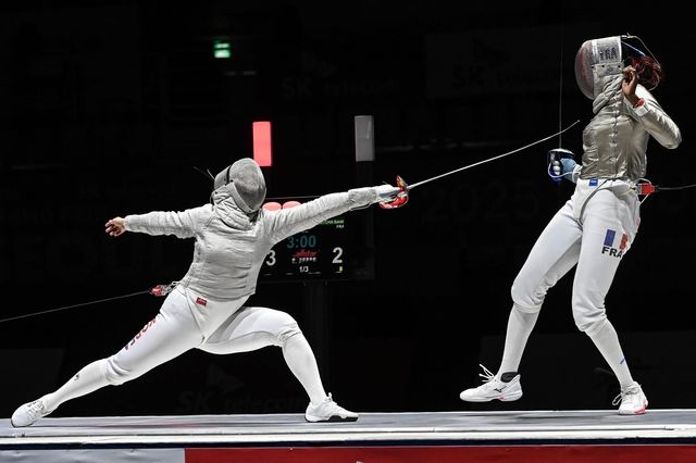 4일 SKT 그랑프리 때 전하영(왼쪽)의 경기 모습