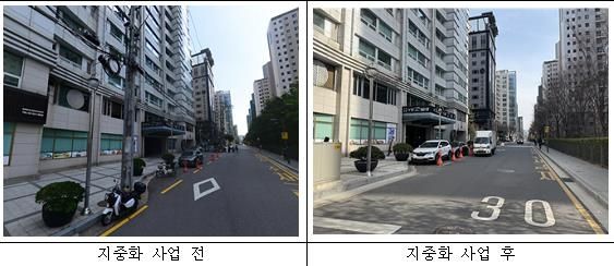 서초대로74길 지중화 사업 전후