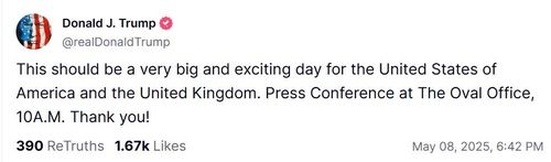 도널드 트럼프 미국 대통령 트루스소셜 캡처