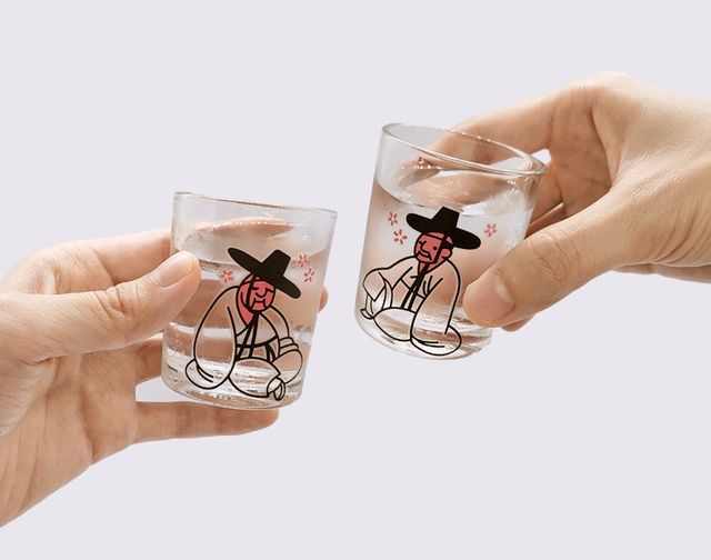 취객 선비 3인방 변색잔 세트