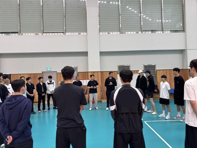 진천선수촌에 소집된 배구 남자대표팀 