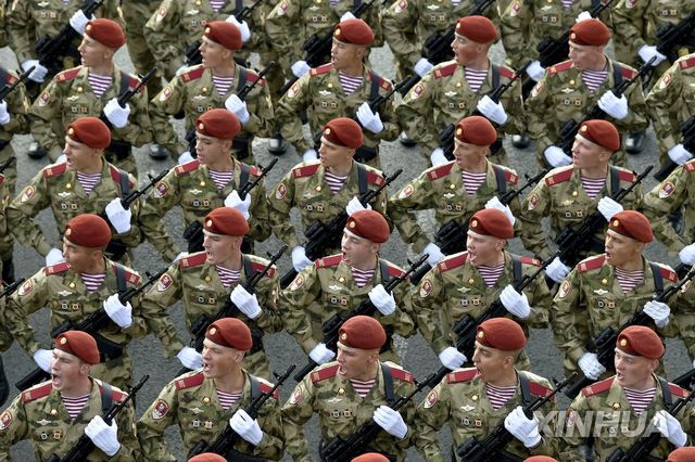 러시아 전승절 80주년 열병식 리허설