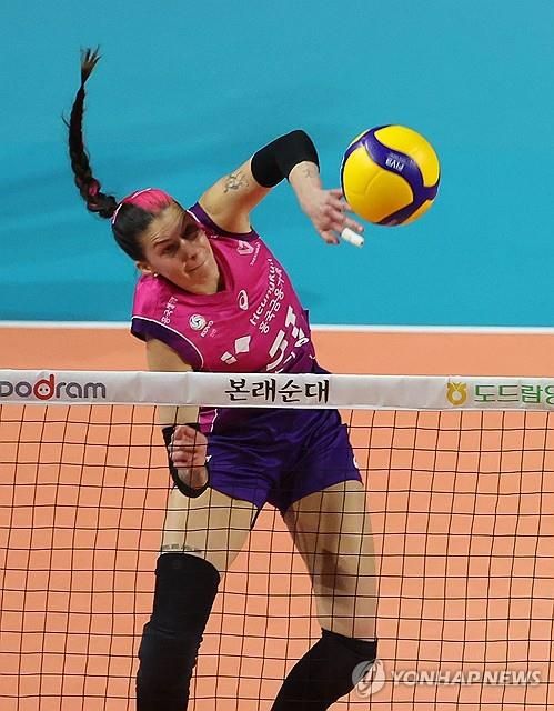 2024년 V리그에서 뛸 당시의 윌로우