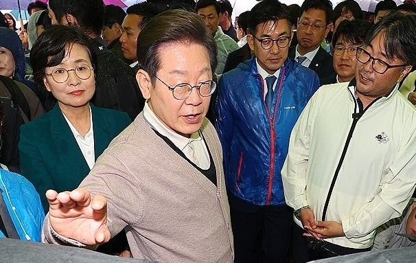 경북 김천 방문한 이재명 후보