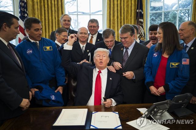 NASA의 화성 탐사에 큰 의욕을 내비쳐온 도널드 트럼프 미국 대통령 [EPA 연합뉴스. 재판매 및 DB 금지]