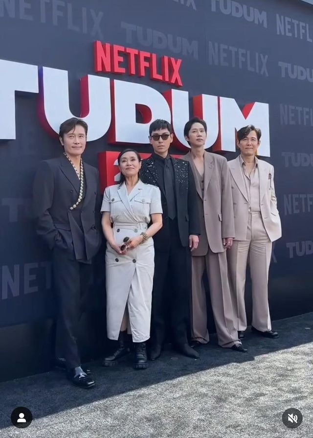 LA에서 열린 넷플릭스 '투둠 2025'에 참석한 '오징어게임' 배우들
