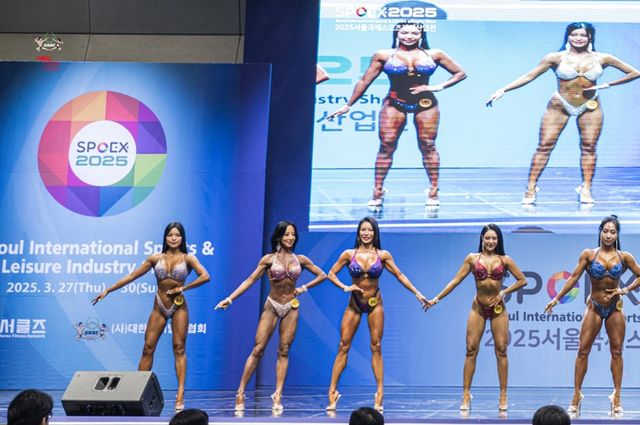 여자 비키니 160㎝급 국가대표 선발전 장면