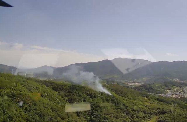 산청읍 야산 화재