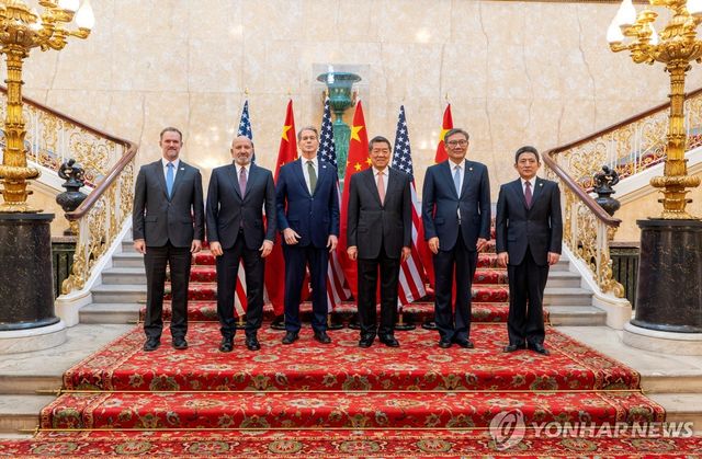 런던에서 무역협상한 미중 대표단