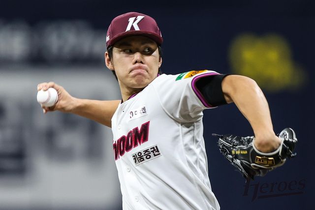 10일 고척 NC전에서 5이닝 무실점으로 호투한 키움 김윤하