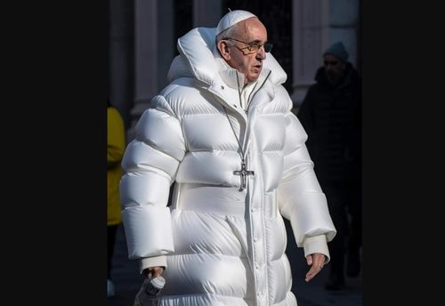 흰색 롱패딩을 입은 교황? "AI가 제작한 가짜 사진"