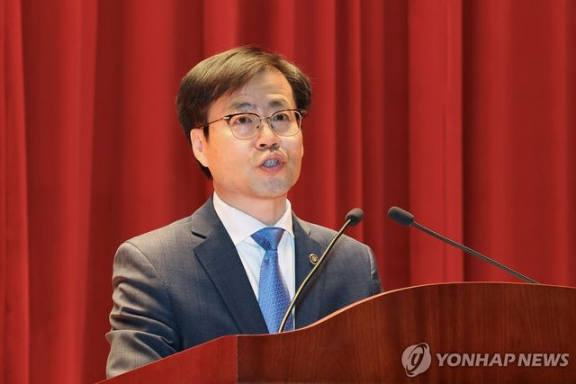 취임사 하는 여한구 신임 통상교섭본부장