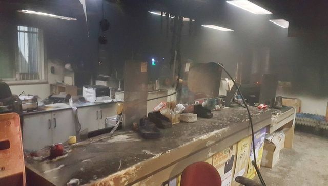 불이 난 제주 추자도 우체국