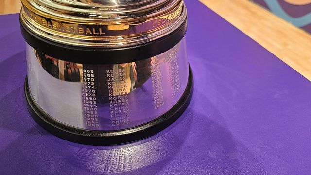 아시아컵 트로피 하단에 적힌 역대 우승국 기록