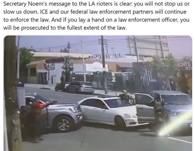 미 국토안보부가 엑스에 올린 게시물