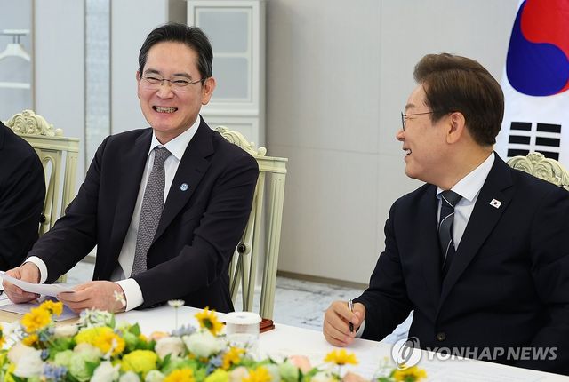 이재명 대통령과 이재용 삼성전자 회장