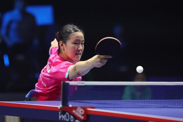 프로탁구리그 여자부 8강 경기 중인 이승은