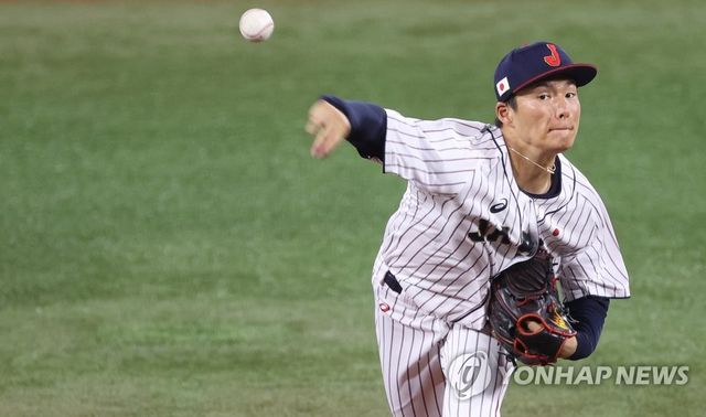 [올림픽] 일본 선발 야마모토 요시노부 투구