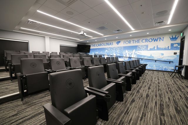 샬럿FC 클럽하우스의 시청각실