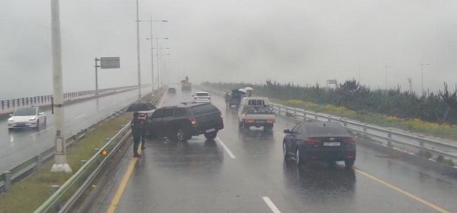 군산 돌고래쉼터에서 사고가 난 SUV 차량