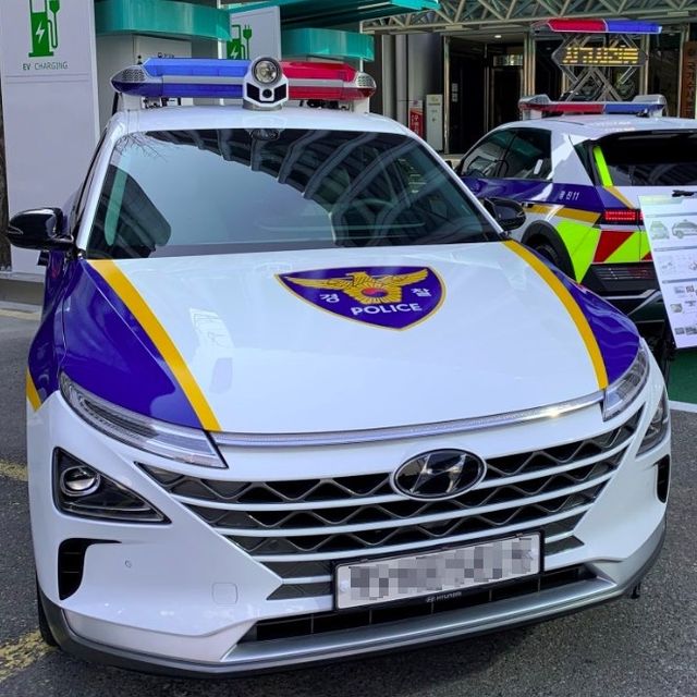 경찰 넥쏘 순찰차 [경찰청 공식 블로그 캡처]