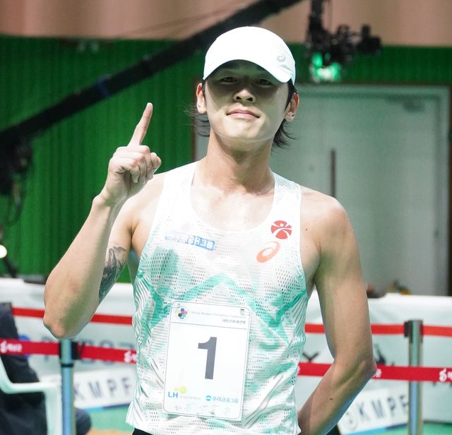 문화체육관광부장관기 전국 근대5종 경기대회에서 우승한 전웅태