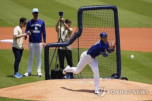 오타니의 라이브 투구