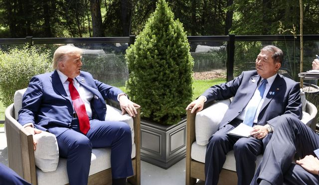 캐나다서 만난 미일 정상