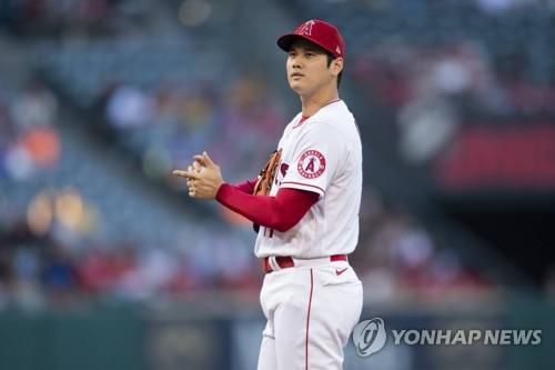 에인절스에서 투수로 마운드에 등판했던 오타니