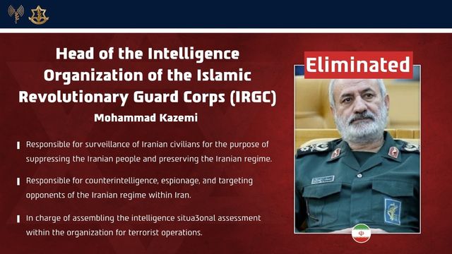 모하마드 카제미 이슬람혁명수비대(IRGC) 정보사령관