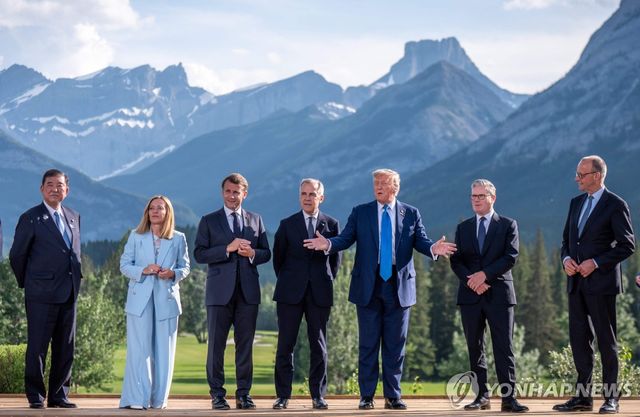 G7 정상회의에 참석한 각국 정상들