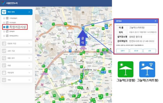 폭염저감시설 위치 확인