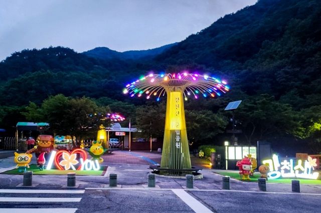  강천산군립공원 야간 경관 조명