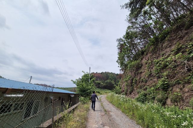 산사태 걱정하는 마을 이장