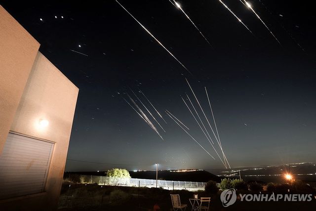 이란에서 발사된 미사일 요격하는 이스라엘