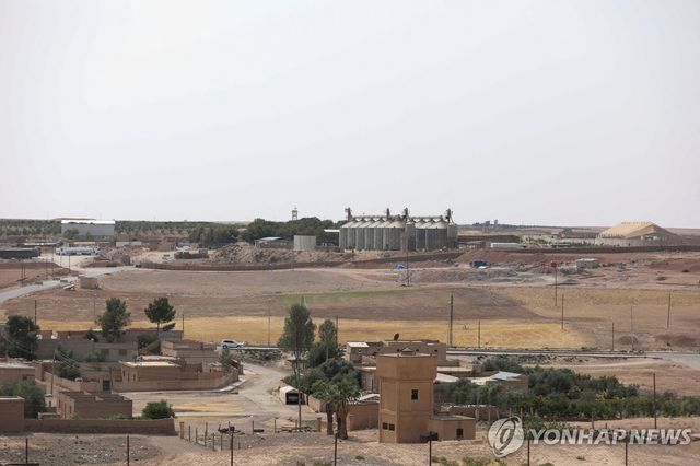 미군이 철수한 시리아 하사카의 텔바이다르 미군기지