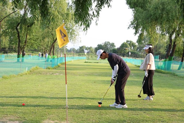 탄천 파크골프장 라운딩 모습