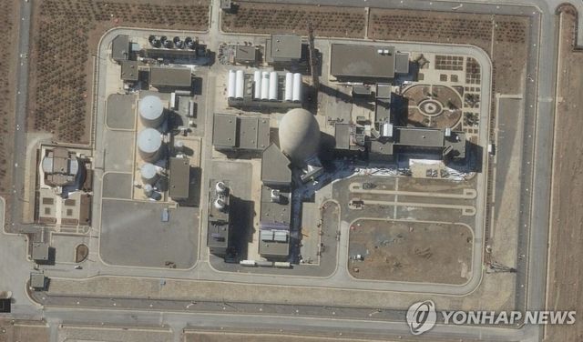 이란 아라크 핵시설 중수로 위성사진(2025년 2월 15일 촬영)